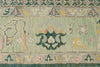 9x12 Green and Green Turkish Oushak Rug
