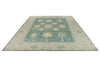 9x12 Green and Green Turkish Oushak Rug