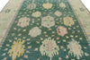 9x12 Green and Green Turkish Oushak Rug