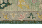 9x12 Green and Green Turkish Oushak Rug