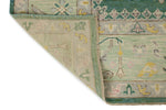 9x12 Green and Green Turkish Oushak Rug