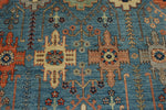 9x12 Blue and Gray Turkish Oushak Rug