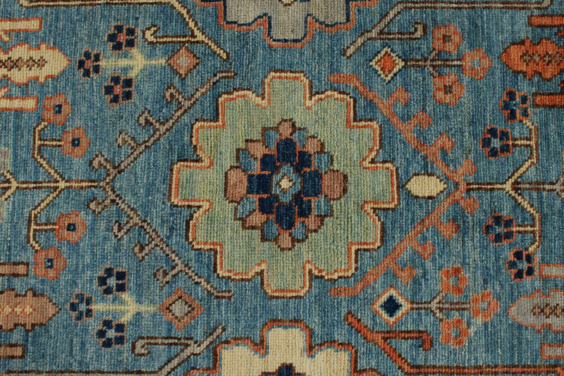 9x12 Blue and Gray Turkish Oushak Rug