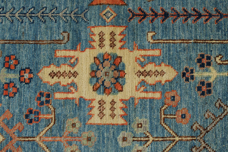 9x12 Blue and Gray Turkish Oushak Rug