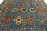 9x12 Blue and Gray Turkish Oushak Rug
