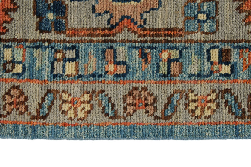 9x12 Blue and Gray Turkish Oushak Rug