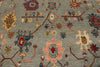 9x12 Gray and Blue Turkish Oushak Rug