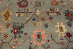 9x12 Gray and Blue Turkish Oushak Rug