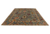 9x12 Gray and Blue Turkish Oushak Rug