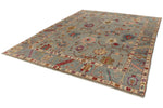 9x12 Gray and Blue Turkish Oushak Rug
