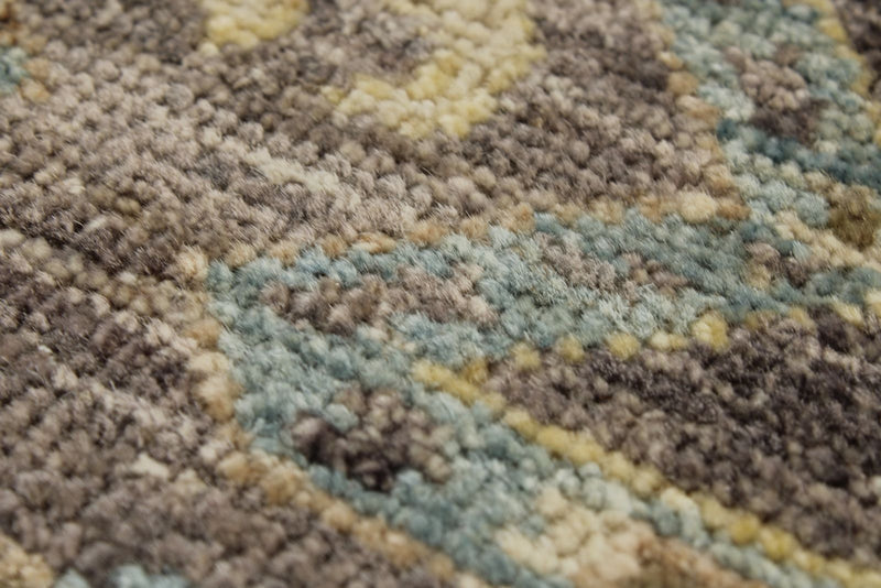 9x12 Gray and Multicolor Turkish Oushak Rug