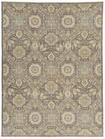 9x12 Gray and Multicolor Turkish Oushak Rug