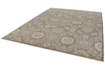 9x12 Gray and Multicolor Turkish Oushak Rug