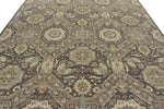 9x12 Gray and Multicolor Turkish Oushak Rug