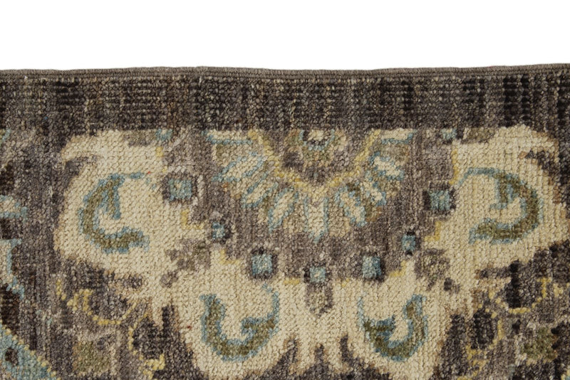 9x12 Gray and Multicolor Turkish Oushak Rug