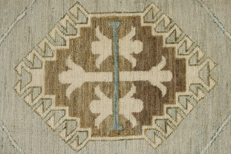 9x12 Gray and Multicolor Turkish Oushak Rug