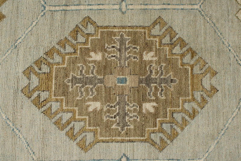 9x12 Gray and Multicolor Turkish Oushak Rug