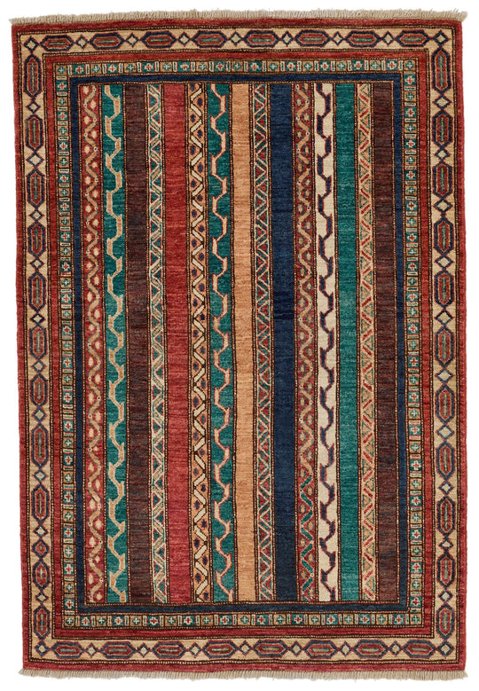3x5 Multicolor and Multicolor Turkish Tribal Rug
