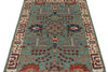 3x5 Green and Ivory Anatolian Traditional Rug