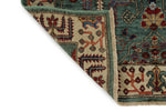 3x5 Green and Ivory Anatolian Traditional Rug