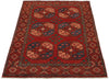 3x5 Burgundy and Multicolor Turkish Tribal Rug