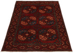 3x5 Burgundy and Multicolor Turkish Tribal Rug