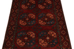 3x5 Burgundy and Multicolor Turkish Tribal Rug