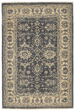 3x5 Gray and Ivory Turkish Oushak Rug
