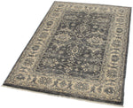3x5 Gray and Ivory Turkish Oushak Rug