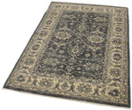 3x5 Gray and Ivory Turkish Oushak Rug