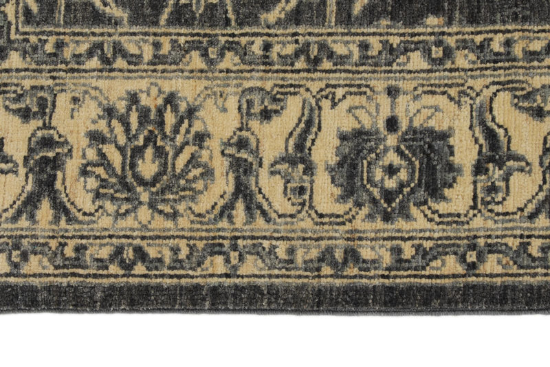 3x5 Gray and Ivory Turkish Oushak Rug