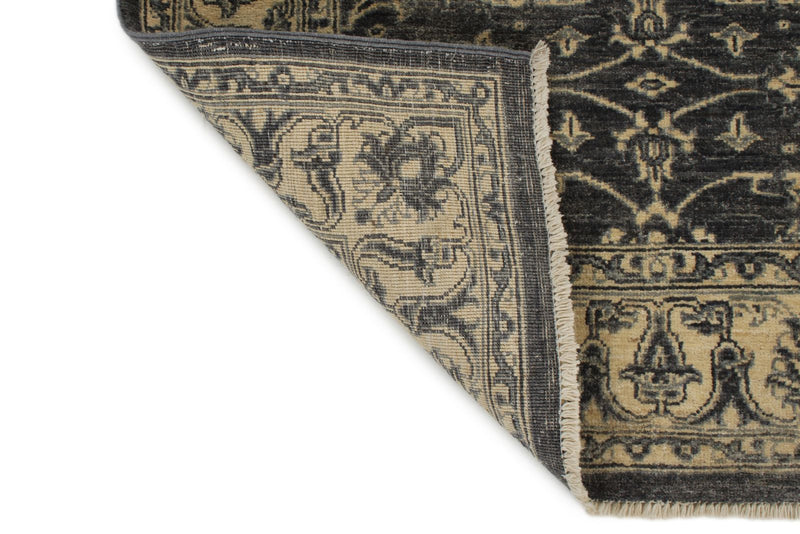 3x5 Gray and Ivory Turkish Oushak Rug