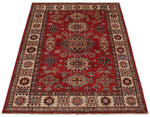 3x5 Red and Ivory Kazak Tribal Rug