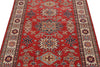 3x5 Red and Ivory Kazak Tribal Rug