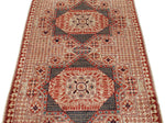 3x5 Ivory and Burgundy Turkish Tribal Rug