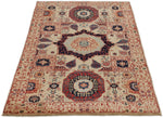 3x5 Ivory and Multicolor Turkish Tribal Rug