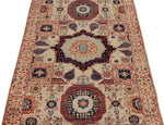 3x5 Ivory and Multicolor Turkish Tribal Rug