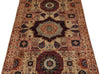 3x5 Ivory and Multicolor Turkish Tribal Rug
