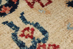 3x5 Ivory and Multicolor Turkish Tribal Rug