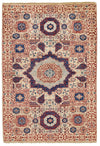 3x5 Ivory and Multicolor Turkish Tribal Rug