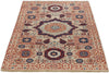 3x5 Ivory and Multicolor Turkish Tribal Rug