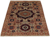 3x5 Ivory and Multicolor Turkish Tribal Rug