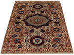 3x5 Ivory and Multicolor Turkish Tribal Rug