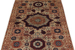 3x5 Ivory and Multicolor Turkish Tribal Rug