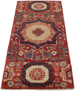 2x5 Red and Multicolor Turkish Tribal Runner