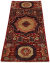 2x5 Red and Multicolor Turkish Tribal Runner