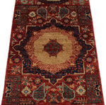 2x5 Red and Multicolor Turkish Tribal Runner