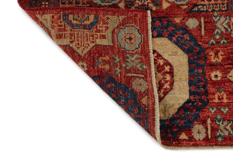 2x5 Red and Multicolor Turkish Tribal Runner
