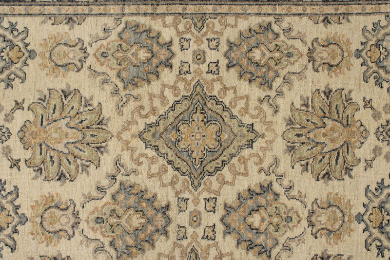3x5 Ivory and Gray Anatolian Tribal Rug