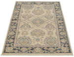 3x5 Ivory and Gray Anatolian Tribal Rug